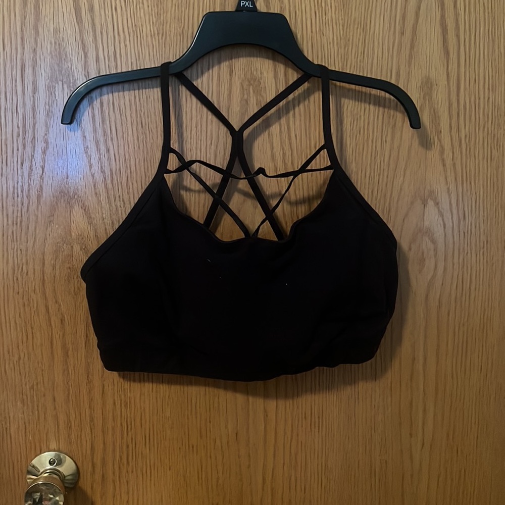 Crisscross Black Sports Bra
